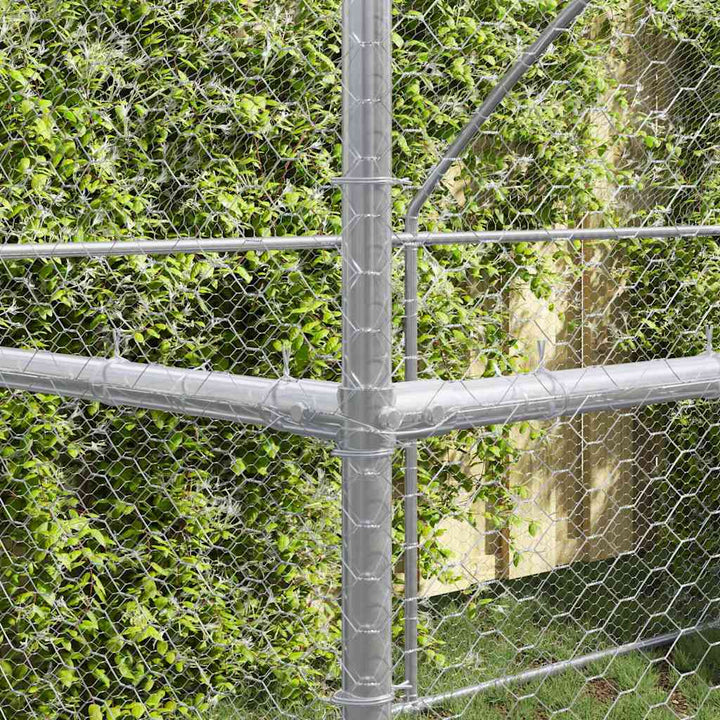 Chicken Cage Silver Galvanised Steel
