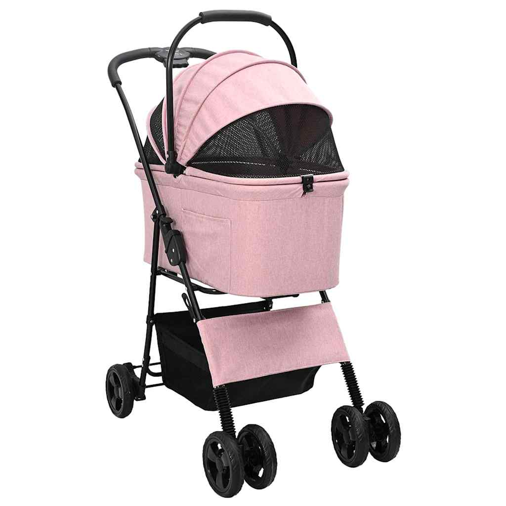 Folding Pet Stroller 81 X 47 X 99 Cm 600D Oxford Fabric