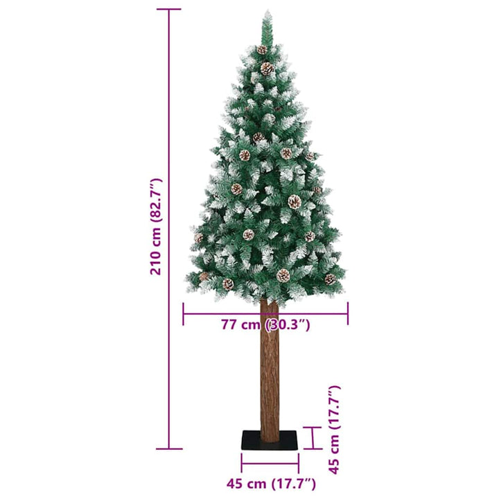 Slim Christmas Tree Green 77 X 77 X Pvc