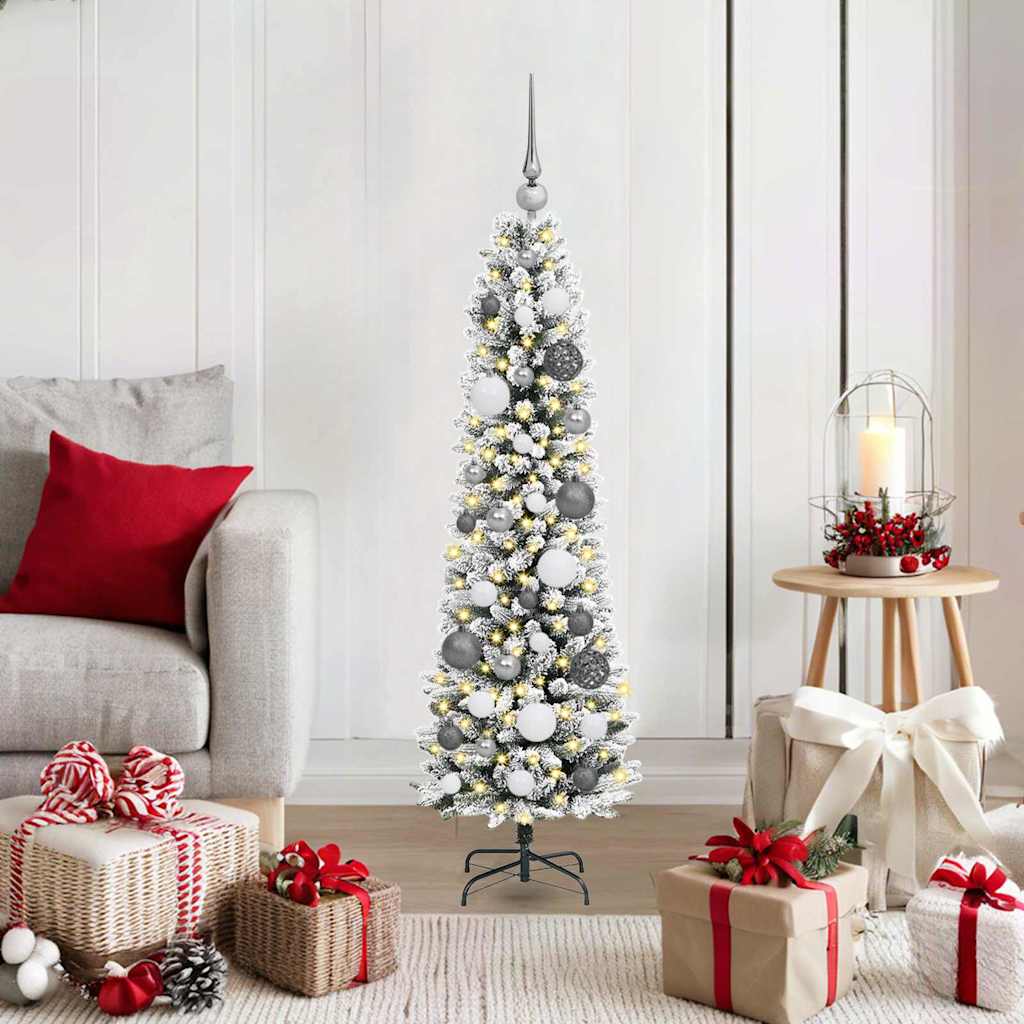 Artificial Christmas Tree 150 Leds And Flocked Snow