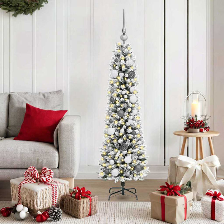 Artificial Christmas Tree 150 Leds And Flocked Snow