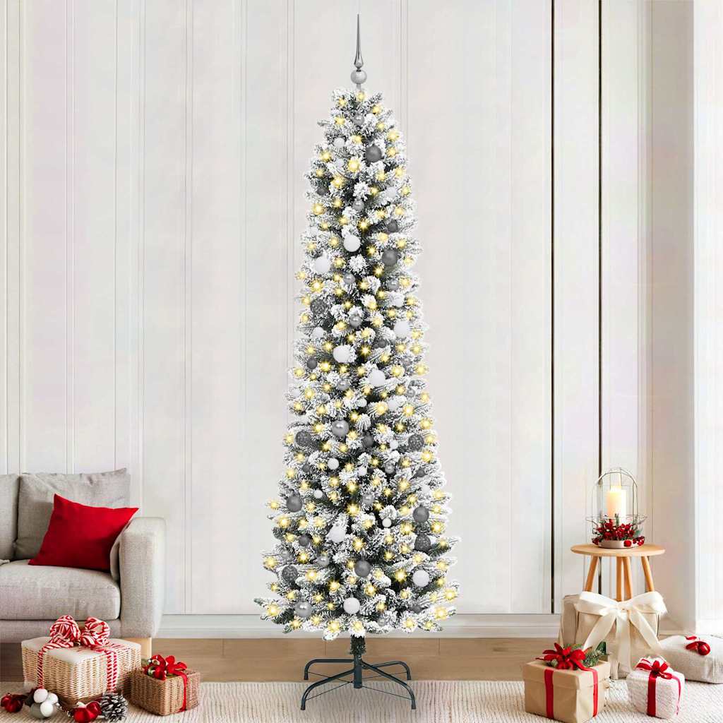 Artificial Christmas Tree 150 Leds And Flocked Snow