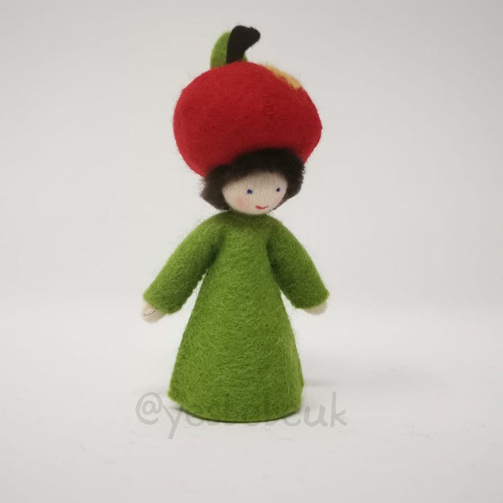 Apple Boy Doll with Flower on Head