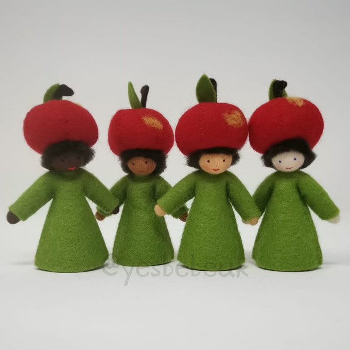 Apple Boy Doll with Flower on Head