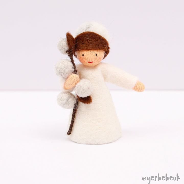 Catkin Doll with Flower in Hand