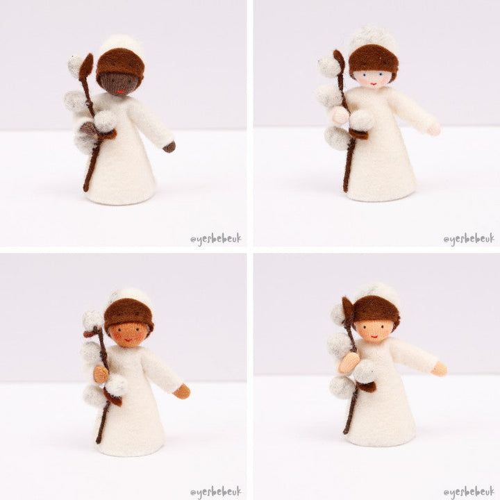 Catkin Doll with Flower in Hand