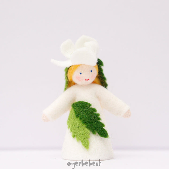 Christmas Rose Doll with Flower on Head