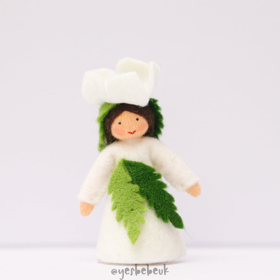 Christmas Rose Doll with Flower on Head