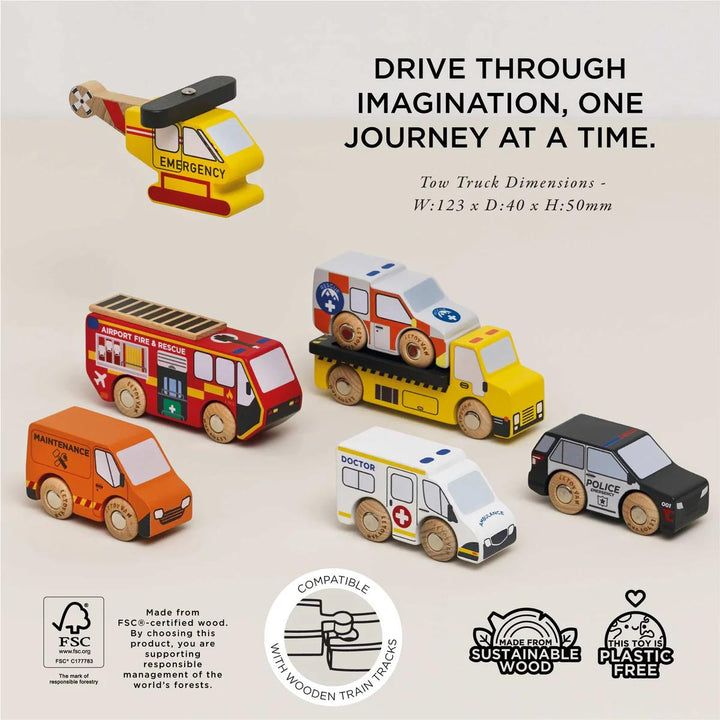 Emergency Helicopter & Rescue Cars-Emergency Services Vehicles-Le Toy Van-Yes Bebe