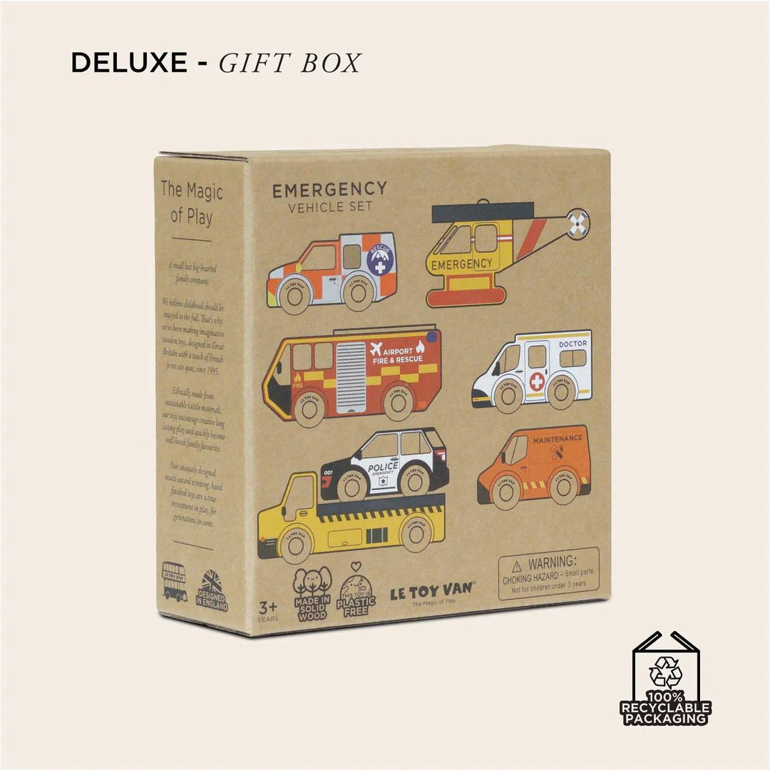 Emergency Helicopter & Rescue Cars-Emergency Services Vehicles-Le Toy Van-Yes Bebe