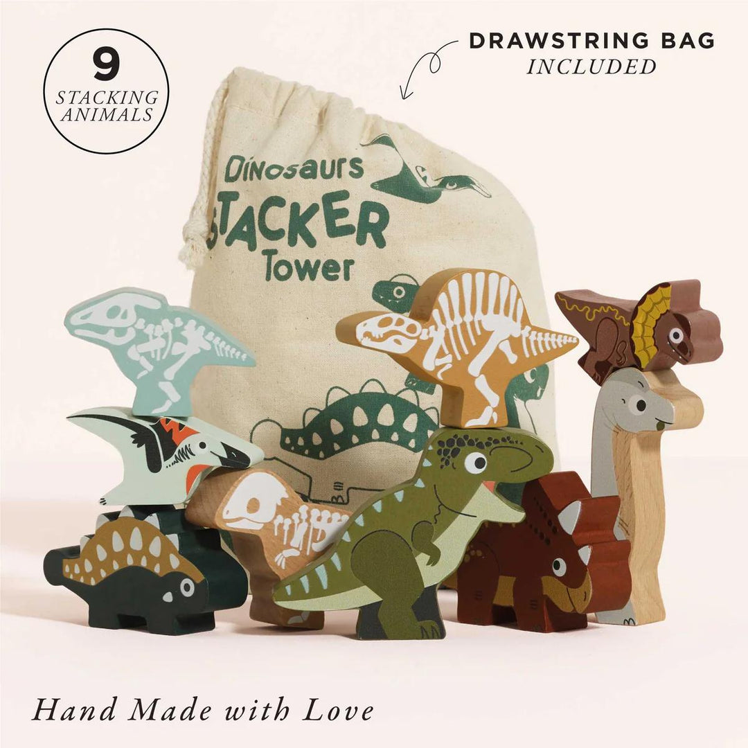 Jurassic Stacking Dinosaurs & Bag-Stacking Toys-Le Toy Van-Yes Bebe