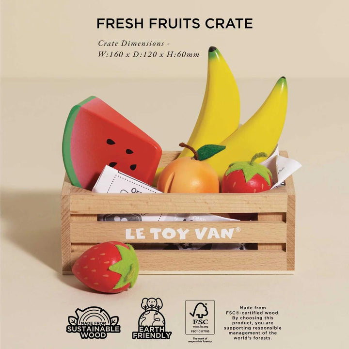 Smoothie Fruit Wooden Market Crate-Play Food Playsets-Le Toy Van-Yes Bebe