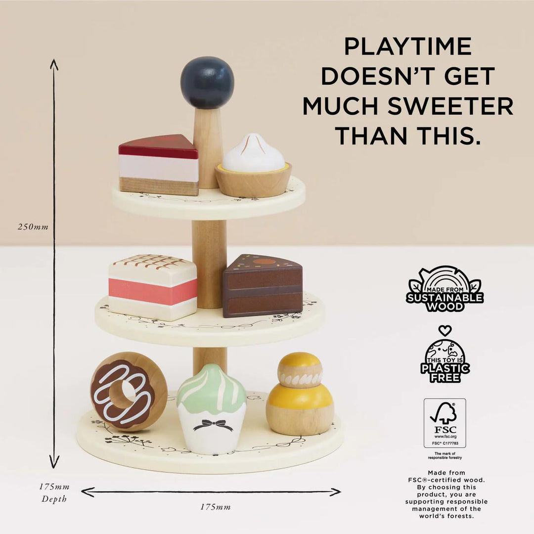 Three Tier Cake Stand-Play Food Playsets-Le Toy Van-Yes Bebe