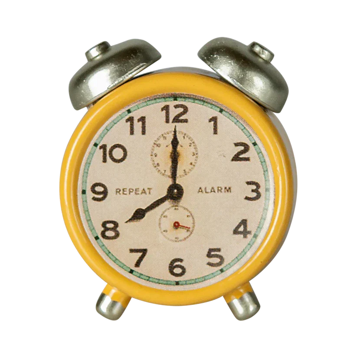Mouse Alarm Clock-Dollhouse Accessories-Maileg-Yellow-Yes Bebe
