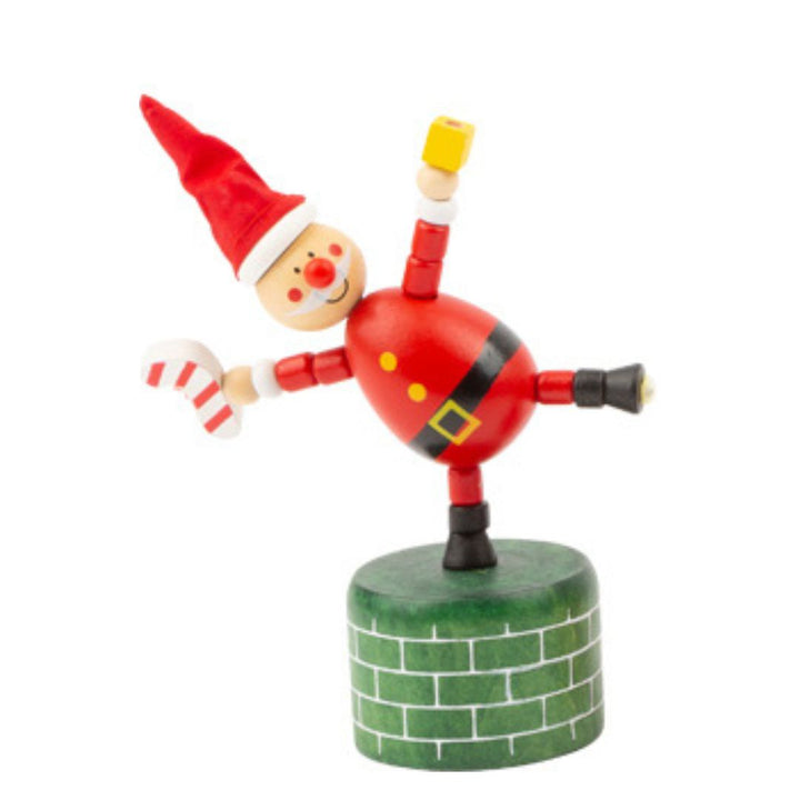 Christmas Dancing Figures-Stocking FIller-Smallfoot-Santa with Green Base-Yes Bebe