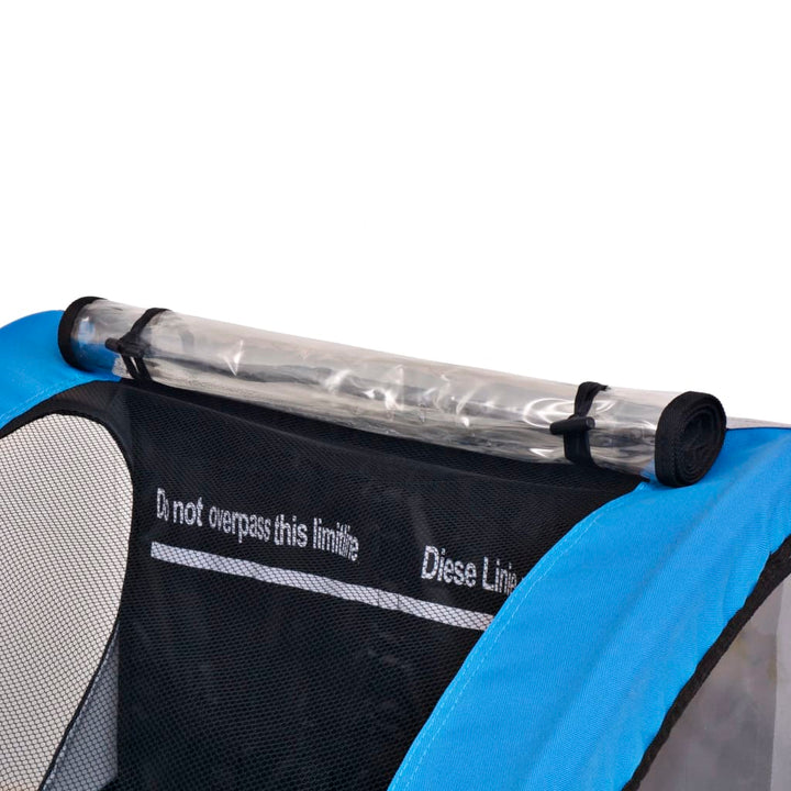 Bike Trailer Grey And Blue 30 Kg