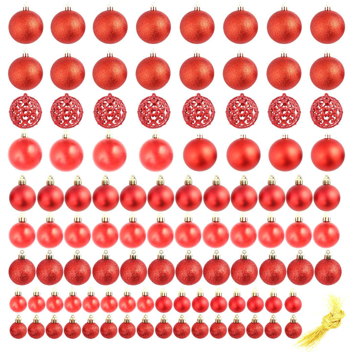100 Piece Christmas Ball Set 3/4/6 Cm