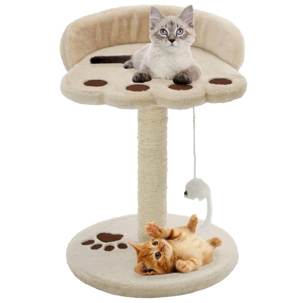 Cat Tree With Sisal Scratching Post And Brown