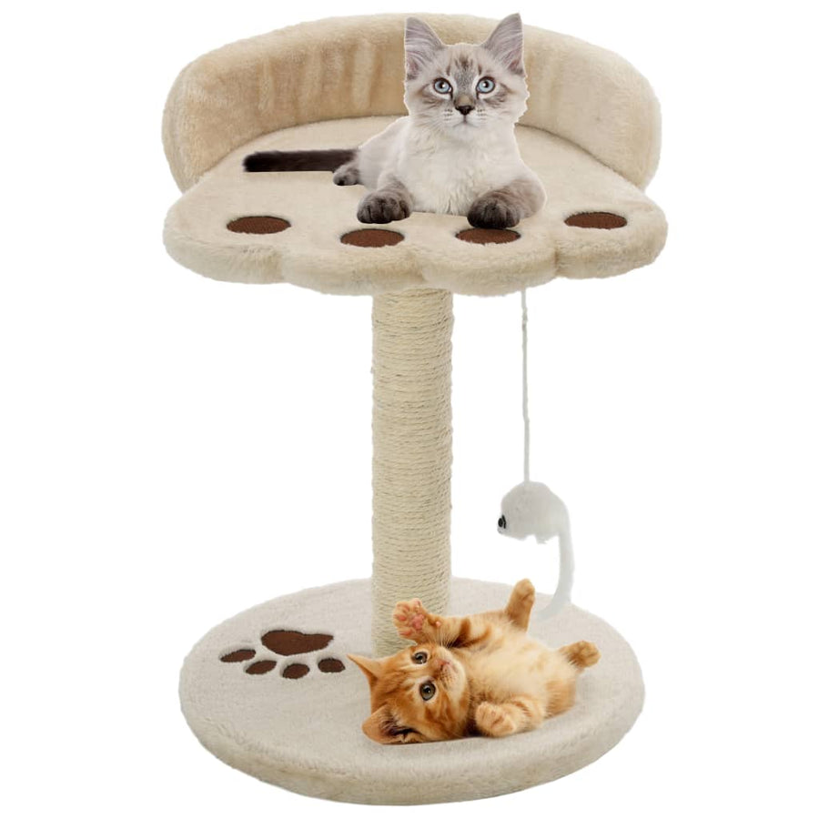 Cat Tree With Sisal Scratching Post And Brown