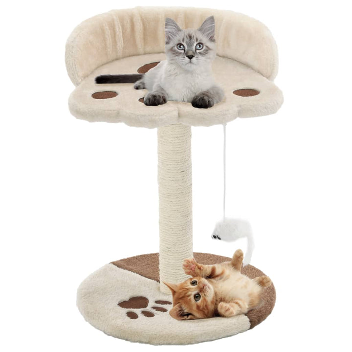 Cat Tree With Sisal Scratching Post And Brown