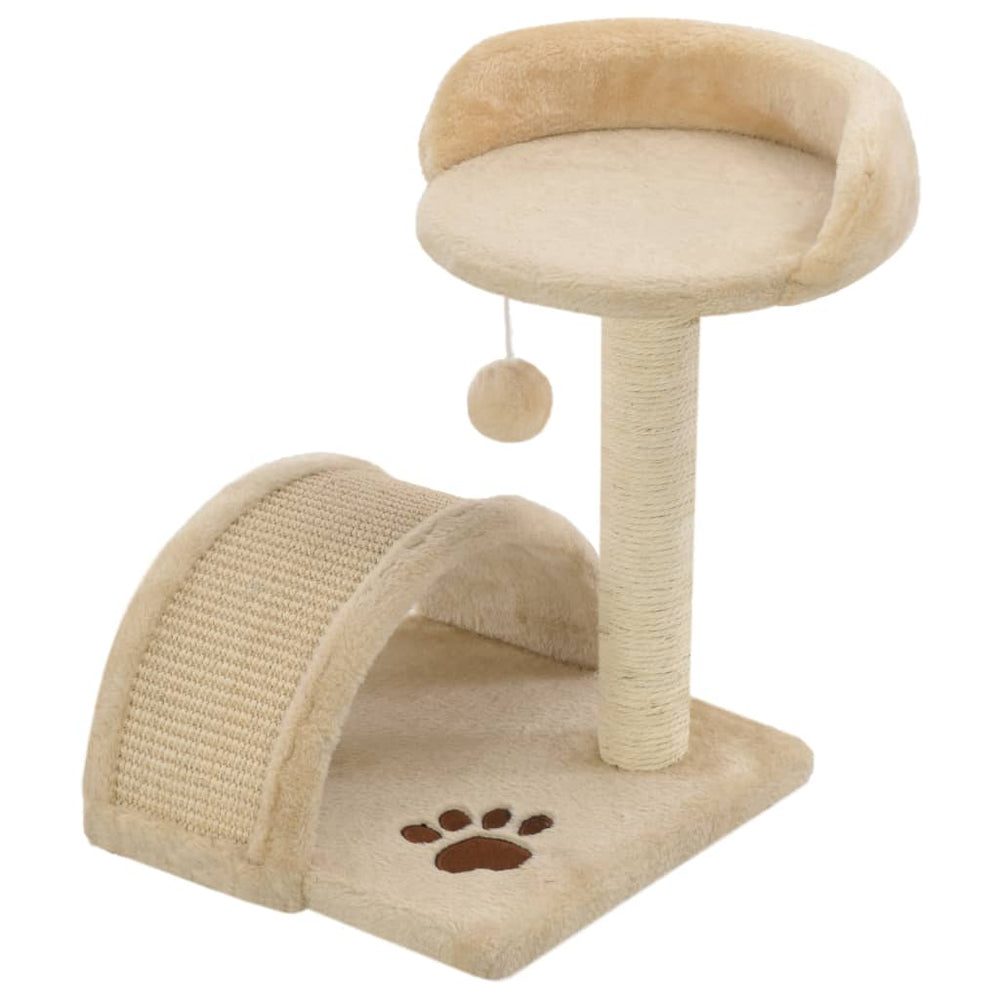 Cat Tree With Sisal Scratching Post And Brown