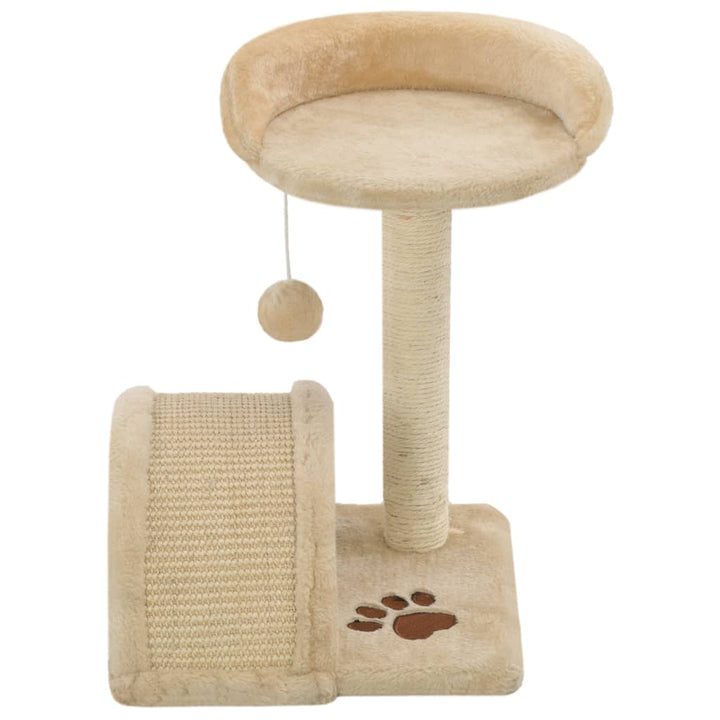 Cat Tree With Sisal Scratching Post And Brown