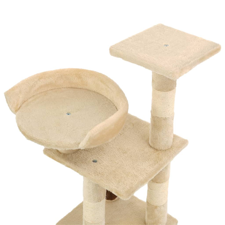 Cat Tree With Sisal Scratching Posts 65 Cm Beige