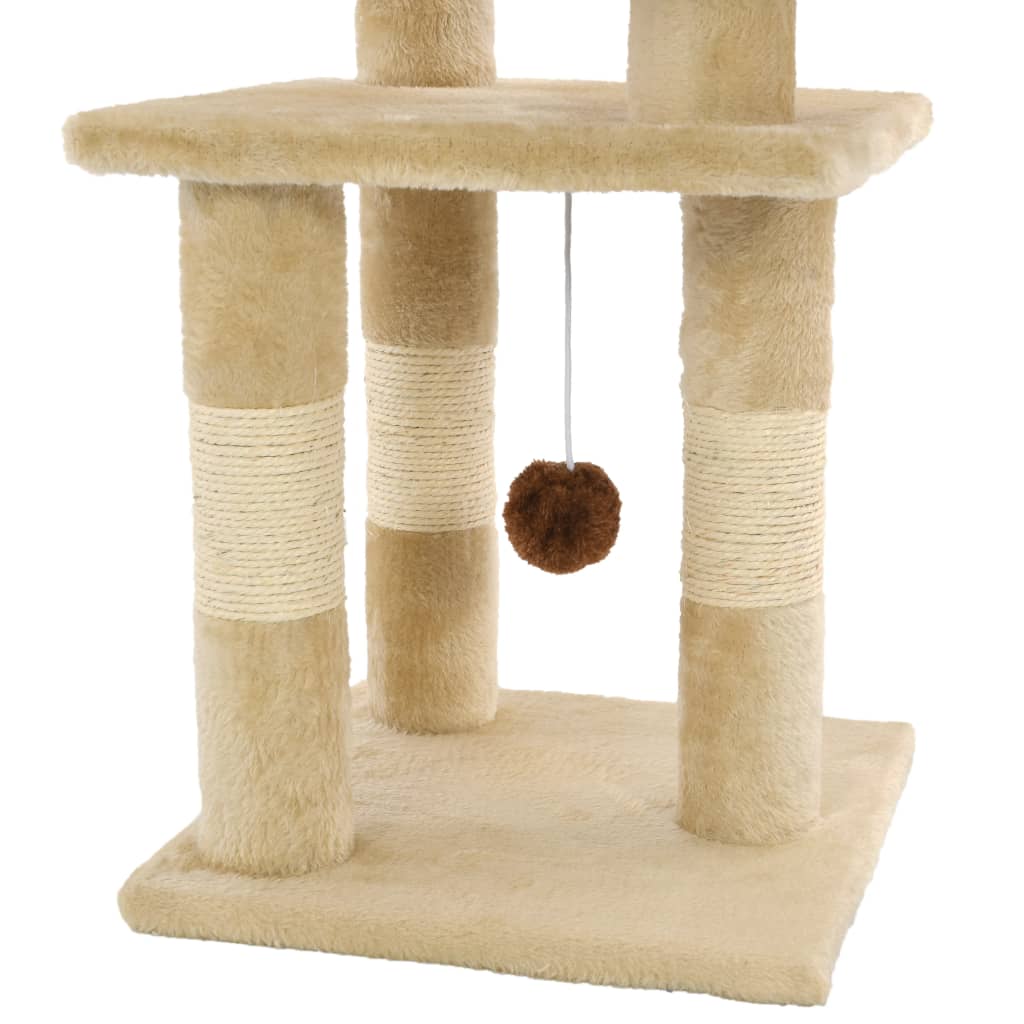 Cat Tree With Sisal Scratching Posts 65 Cm Beige