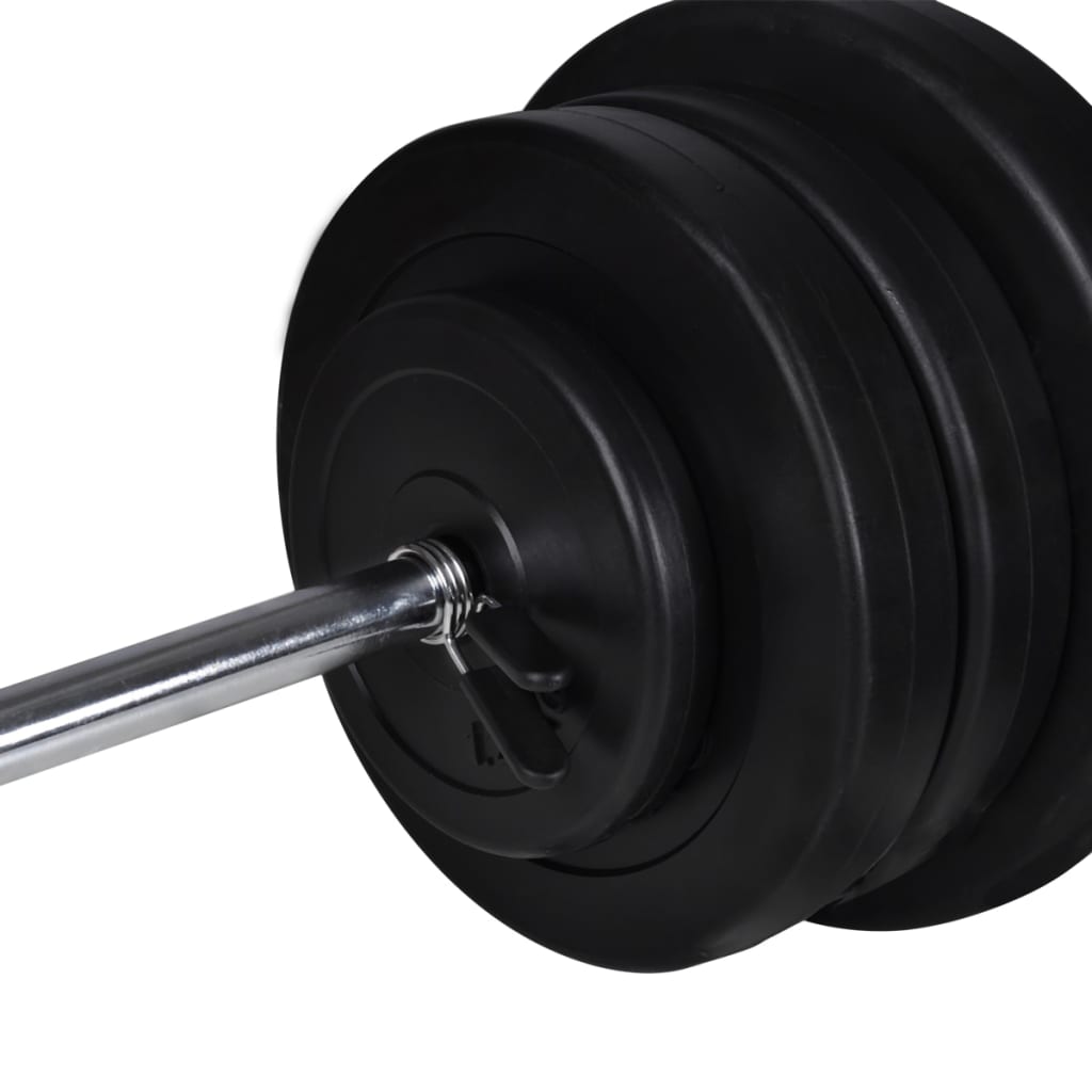 Workout Bench With Barbell And Dumbbell Set 60.5 Kg