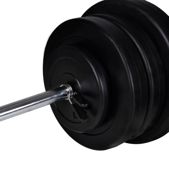 Workout Bench With Barbell And Dumbbell Set 60.5 Kg