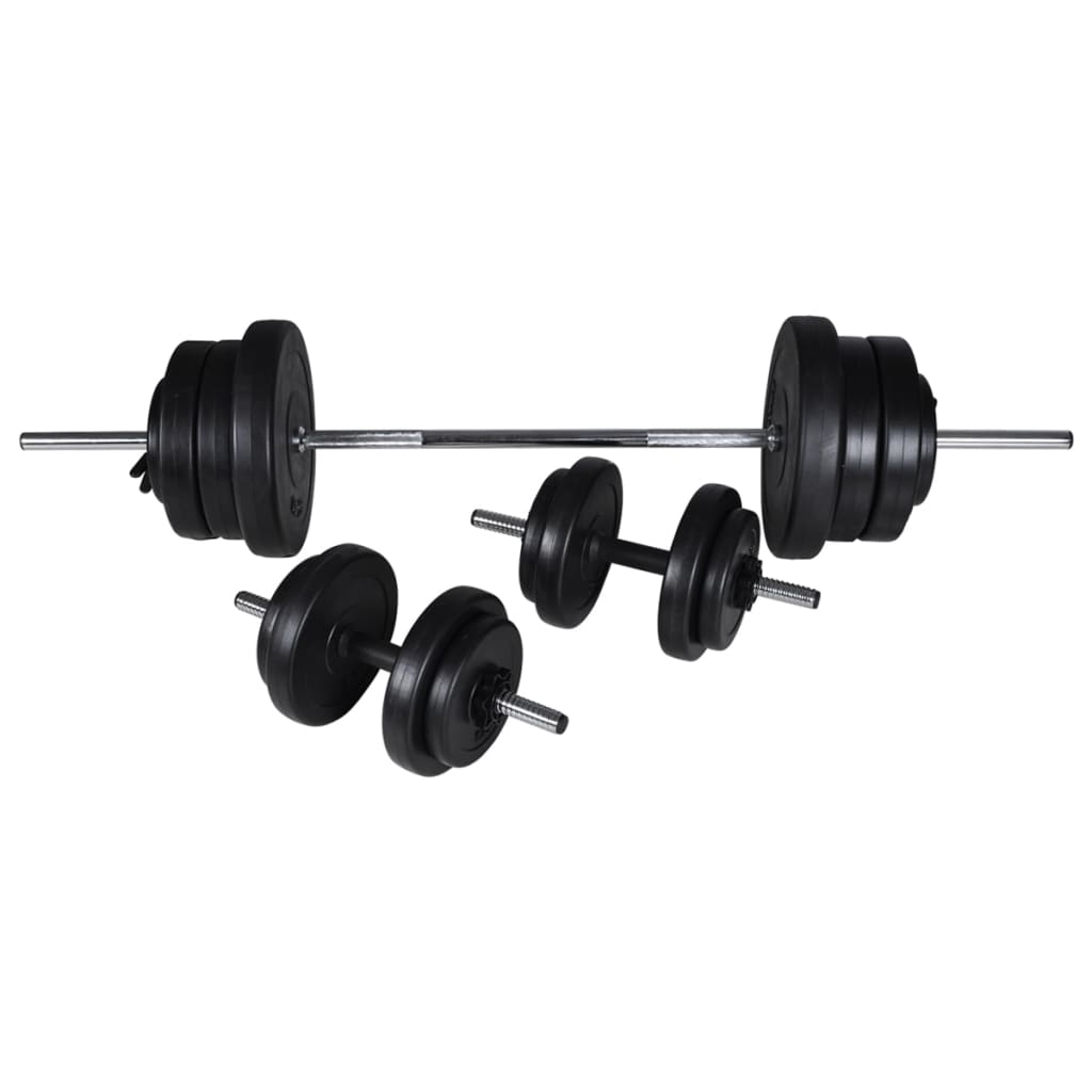 Workout Bench With Barbell And Dumbbell Set 60.5 Kg