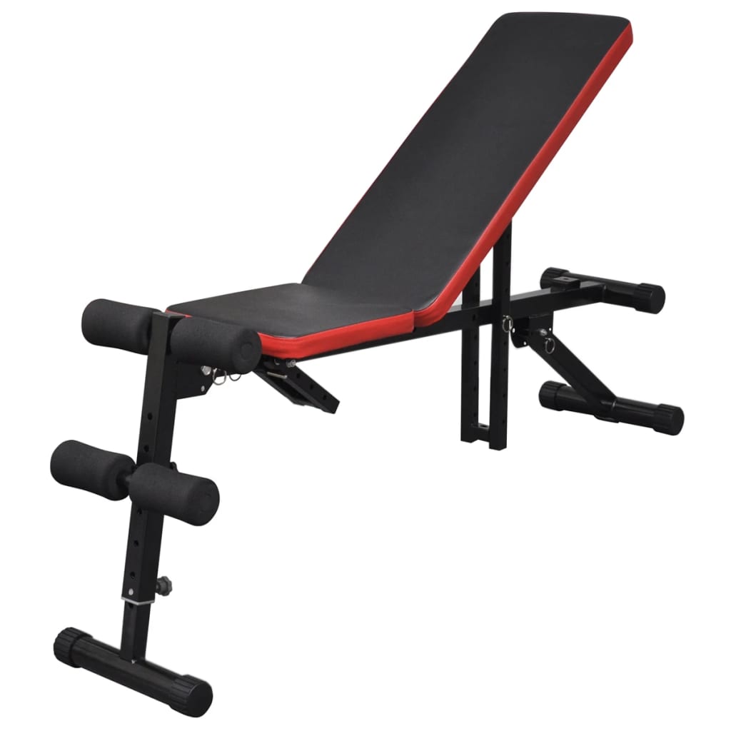 Adjustable Sit-Up Bench With Barbell And Dumbbell Set 30.5 Kg