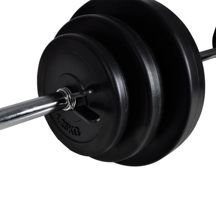 Wall-Mounted Power Tower With Barbell And Dumbbell Set 30.5 Kg