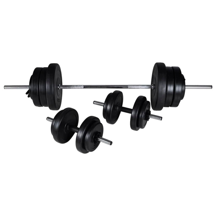 Workout Bench With Weight Rack, Barbell And Dumbbell Set 60.5Kg
