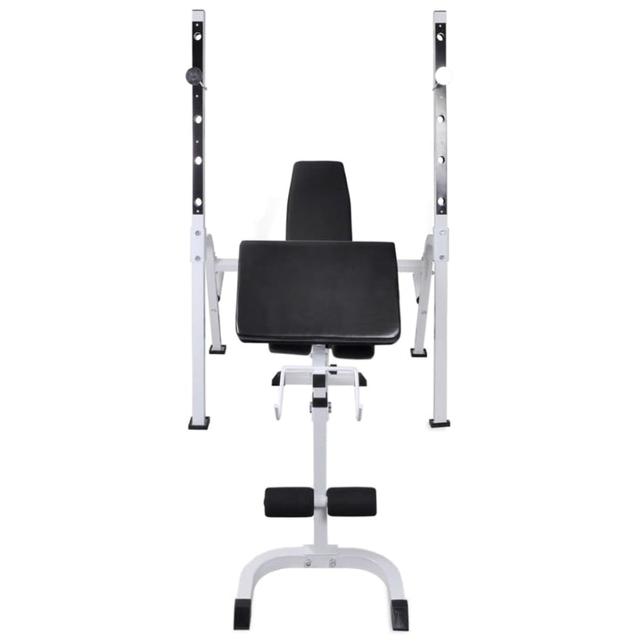 Workout Bench With Weight Rack, Barbell And Dumbbell Set 60.5Kg