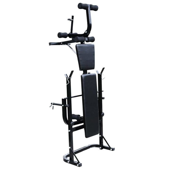 Weight Bench With Weight Rack, Barbell And Dumbbell Set 30.5Kg