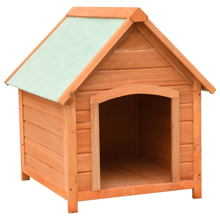Dog House Solid Pine & Fir Wood 72X85X82 Cm