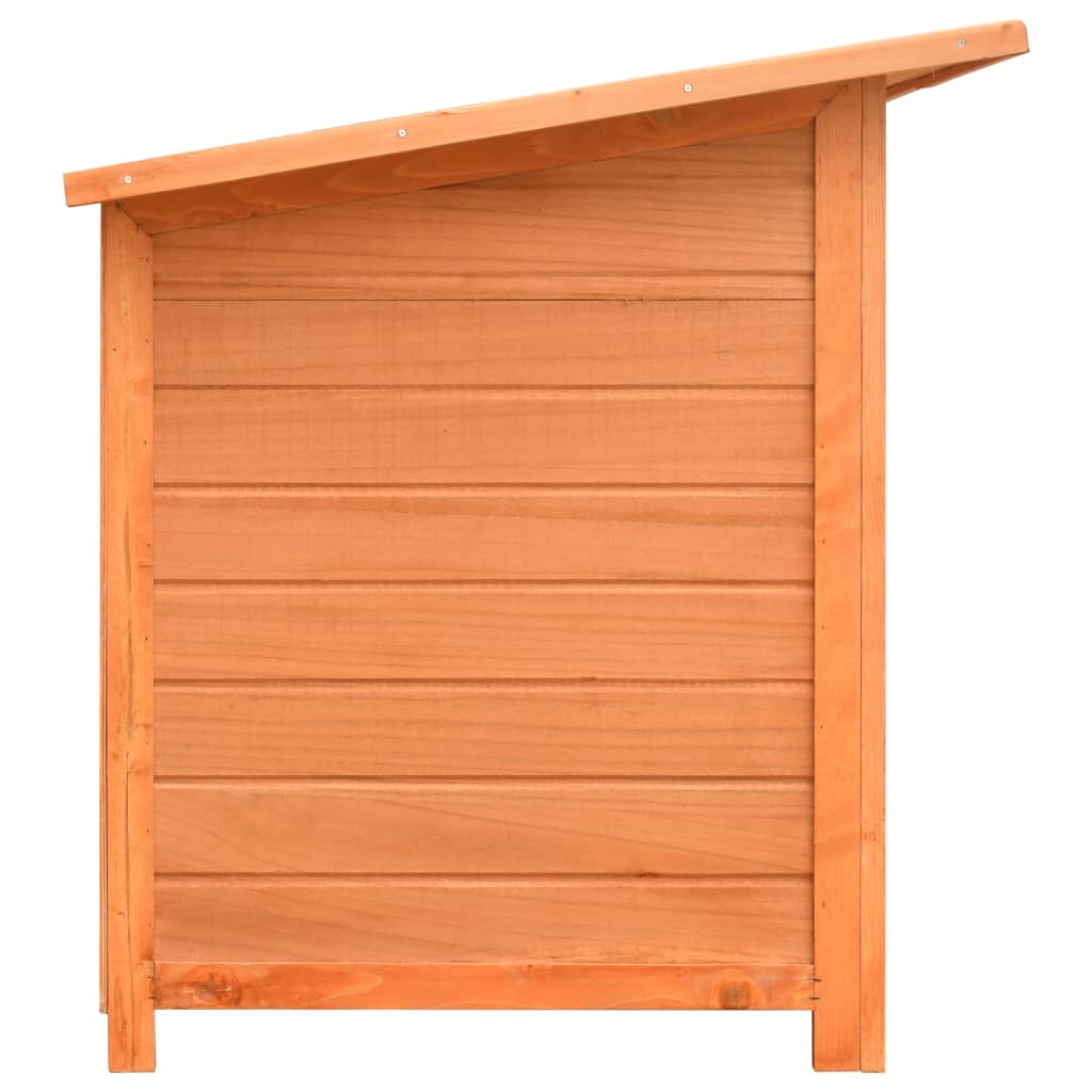 Dog Cage Solid Pine & Fir Wood 120X77X86 Cm