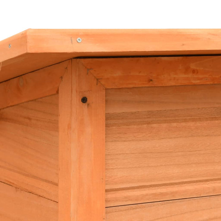 Dog Cage Solid Pine & Fir Wood 120X77X86 Cm