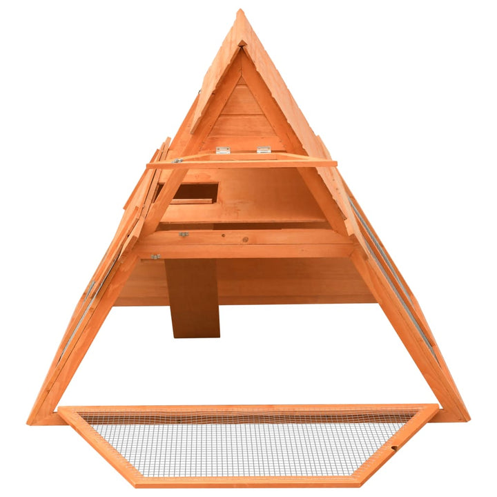 Rabbit Hutch Solid Pine & Fir Wood 152X128X108 Cm