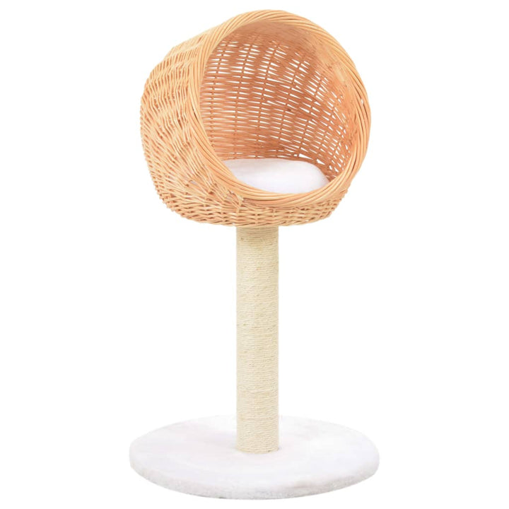 Cat Tree With Sisal Scratching Post Natural Willow Wood