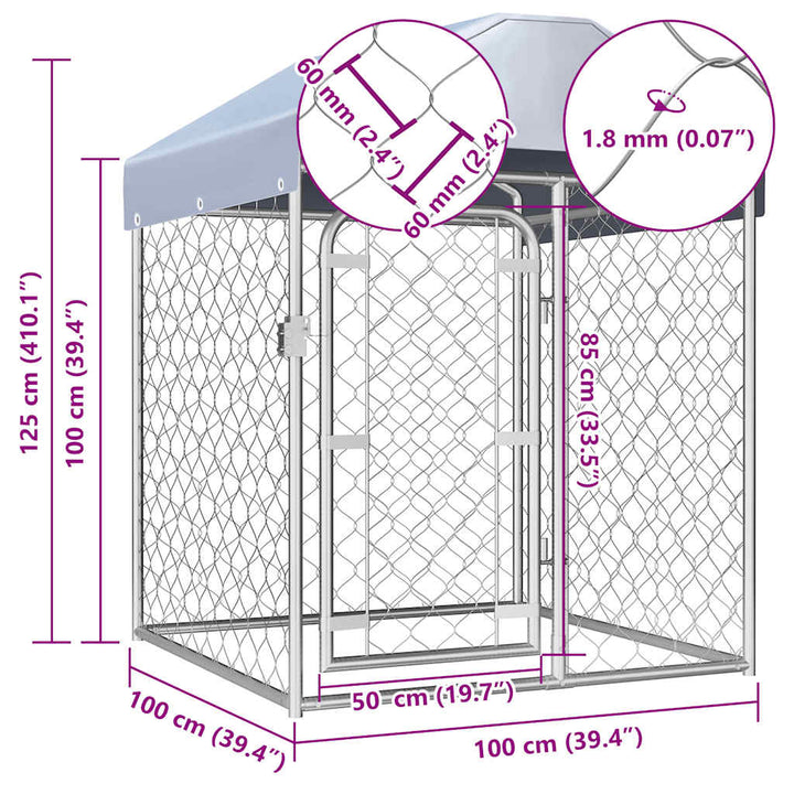Outdoor Dog Kennel With Roof