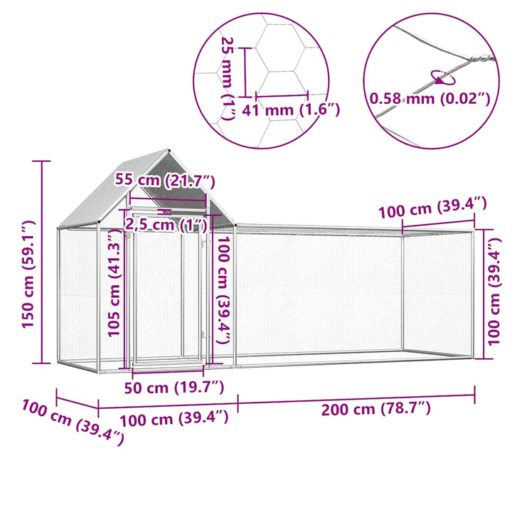 Chicken Coop Galvanised Steel