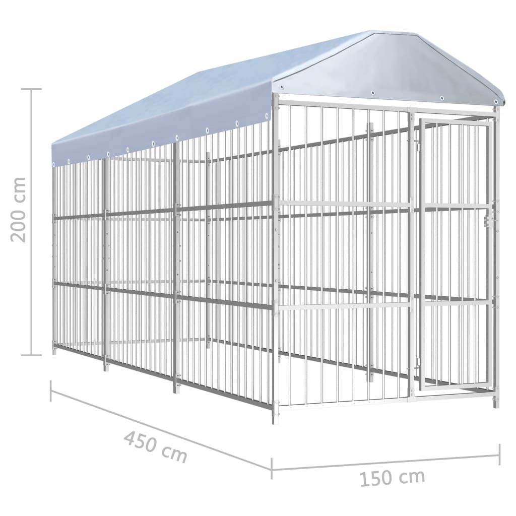 Outdoor Dog Kennel With Roof
