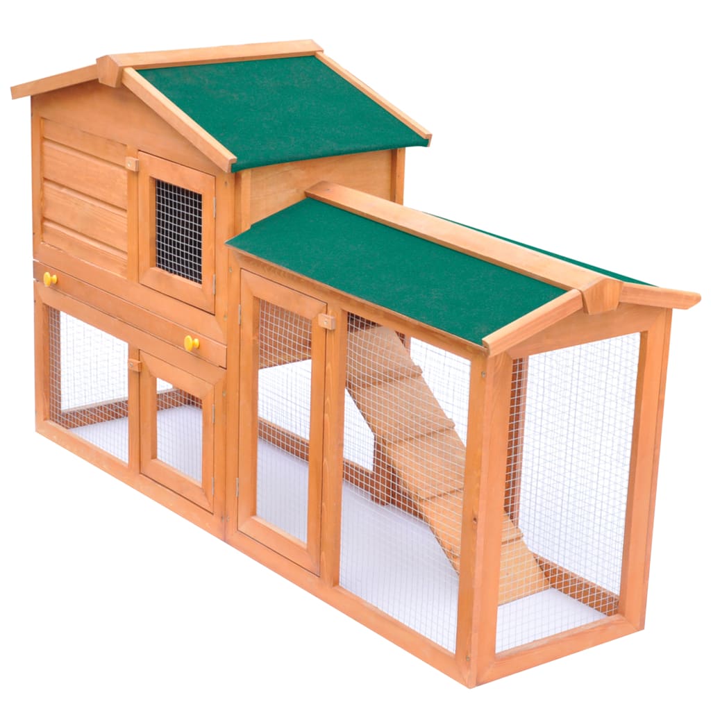 Outdoor Large Rabbit Hutch 145 X 45 X 84 Wood