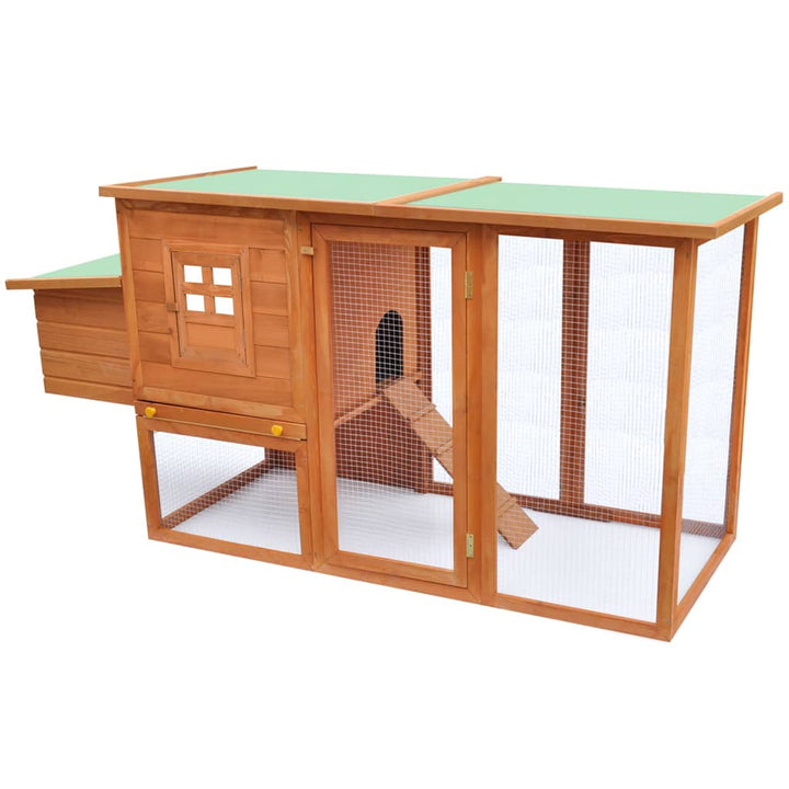Outdoor Chicken Cage Hen House With 1 Egg Cage Wood