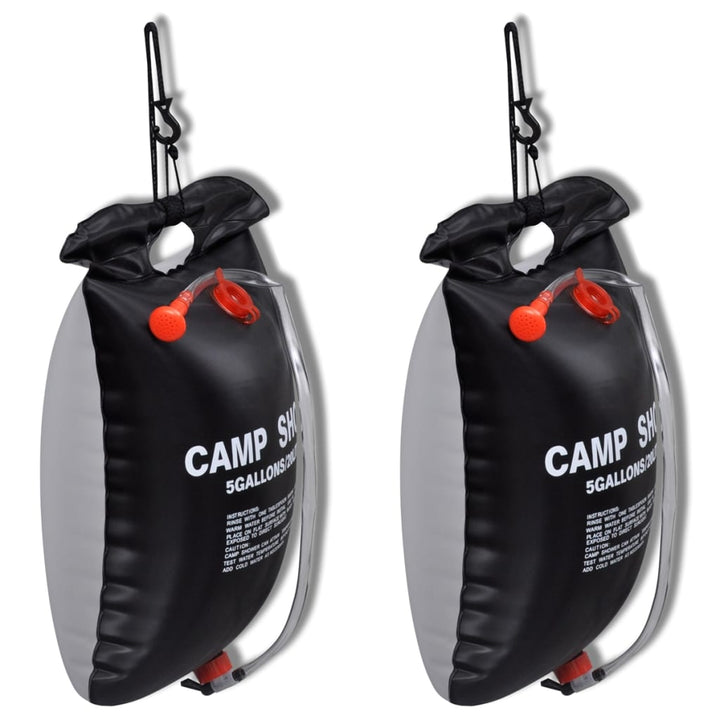 Camp Shower Solar Shower Outdoor Bath 2 Pcs