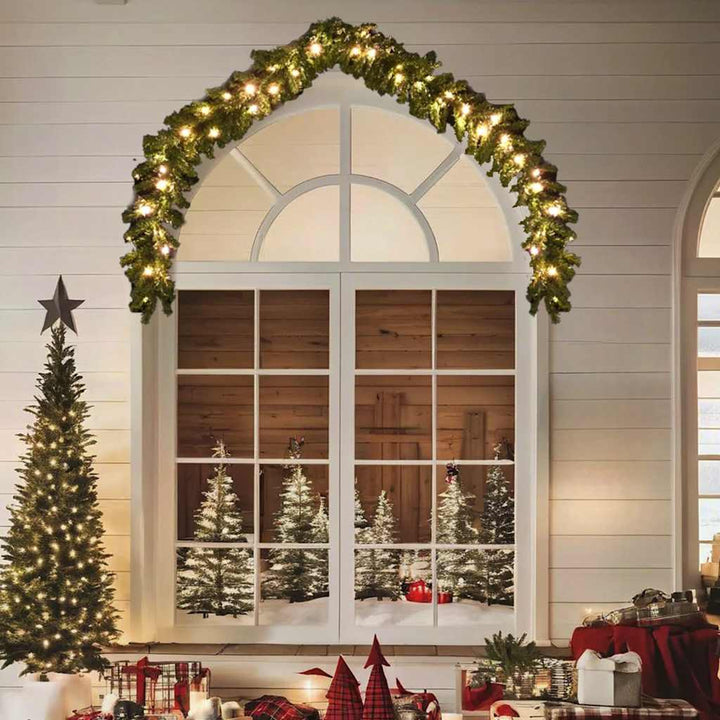 Christmas Garland With Led Lights