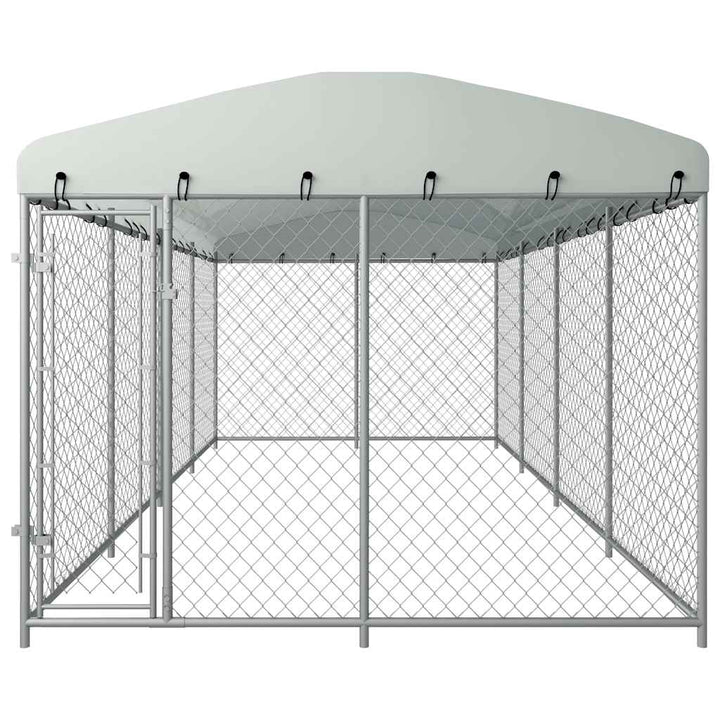 Outdoor Dog Kennel With Roof 7.6X3.8X2.3 M