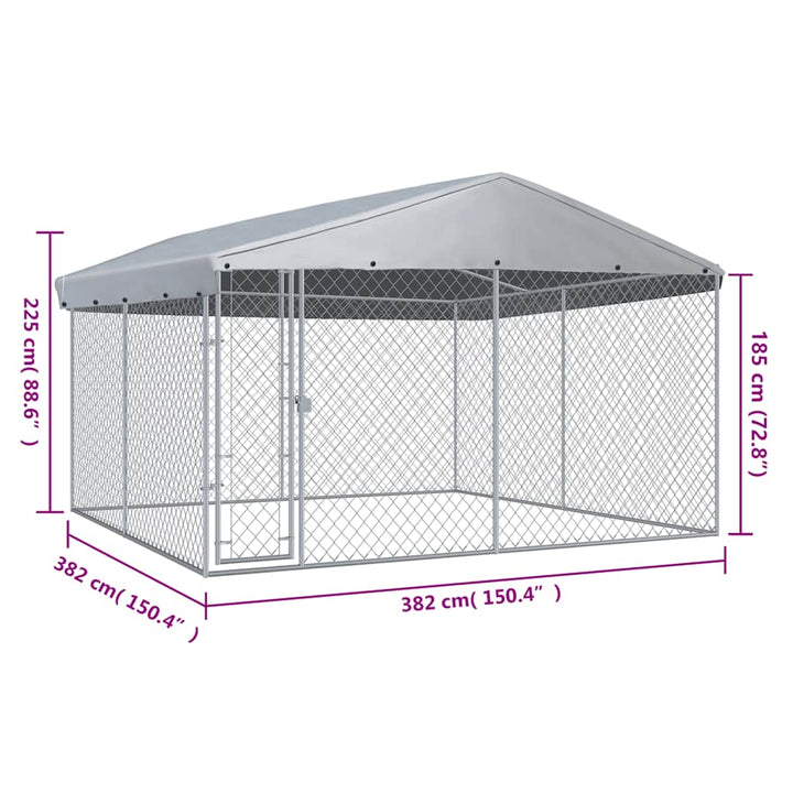 Outdoor Dog Kennel With Roof